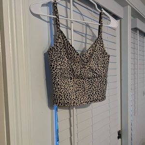 Cheetah crop top size small